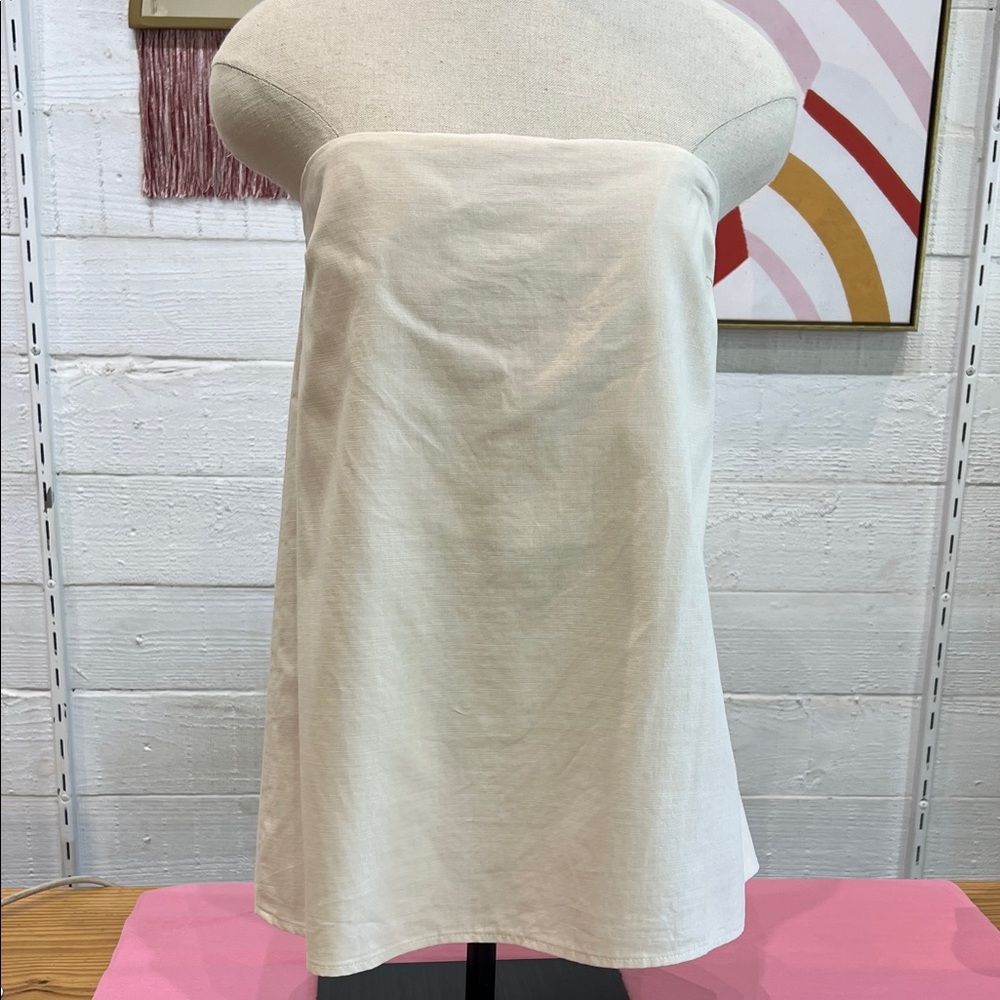 Le Lis Cream Strapless Tank Top